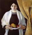 Porträt mit Äpfeln Frau des Künstlers August Macke